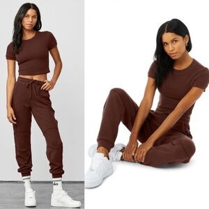 Yoga Cherry Cola Micro Waffle Fireside Sweatpant Jogger